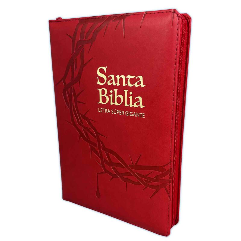 Biblia Letra Súper Gigante 19 puntos RV1960 imit. piel rojo